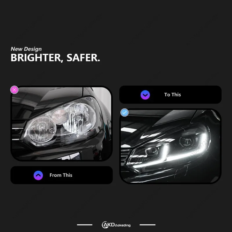 

High/Low Beam Upgrade Kit, Waterproof Steering Non-Destructive Installation