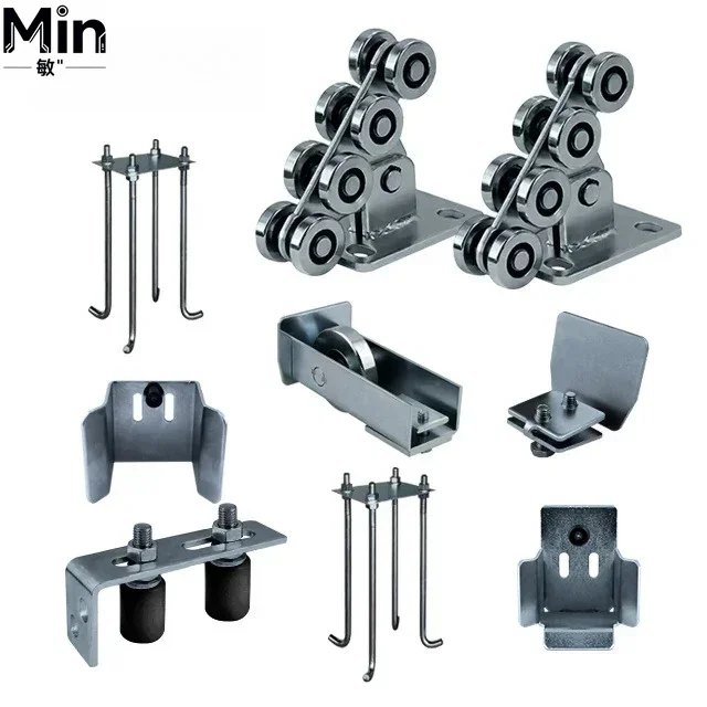 Heavy  400kg Cantilever Sliding Gate Kit Complete Roller Rail System No Ground Track for Farm Garden Commercial Door