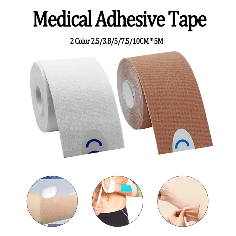 1Roll Elastic Catheter Fixed Patch Kinesiology Sports Tape Self-adhesive Bandage Muscle Pain Relief Bandage