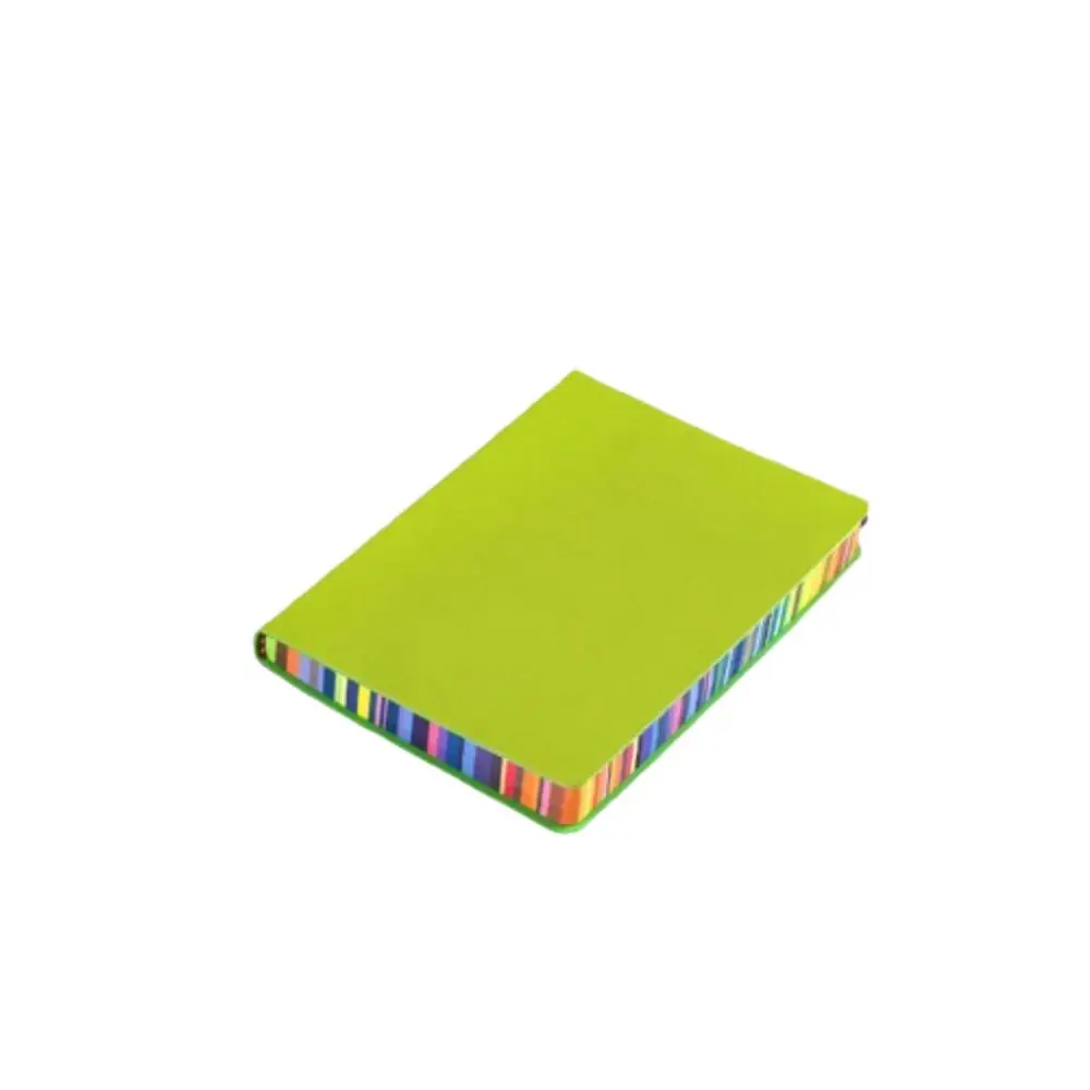 

Soft Leather Cover Rainbow Edge Notebook 200 Pages Waterproof Work Meeting Record Book Thickened Horizontal Line