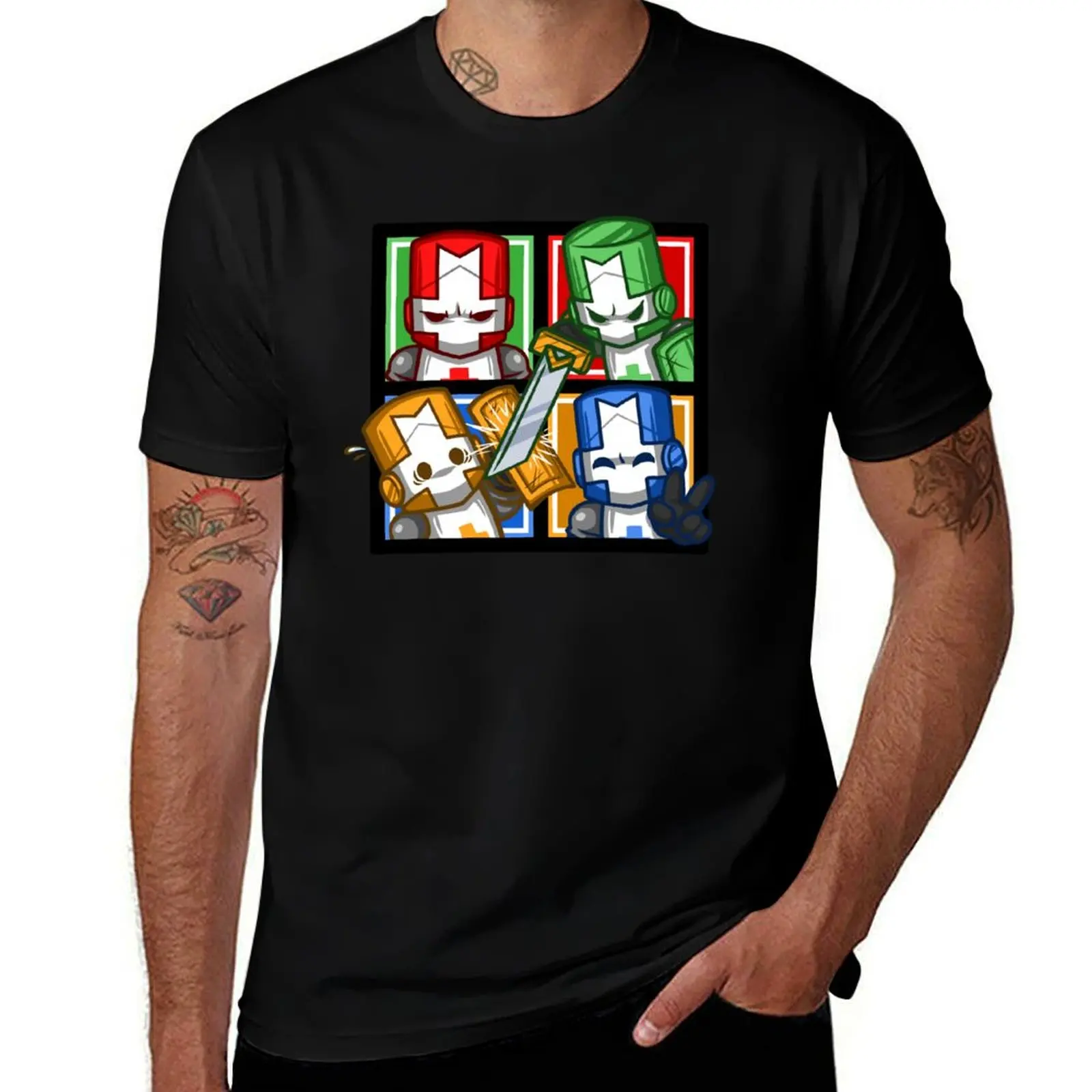 

Castle Crashers Four-Square T-Shirt Big and Tall Casual T-Shirt