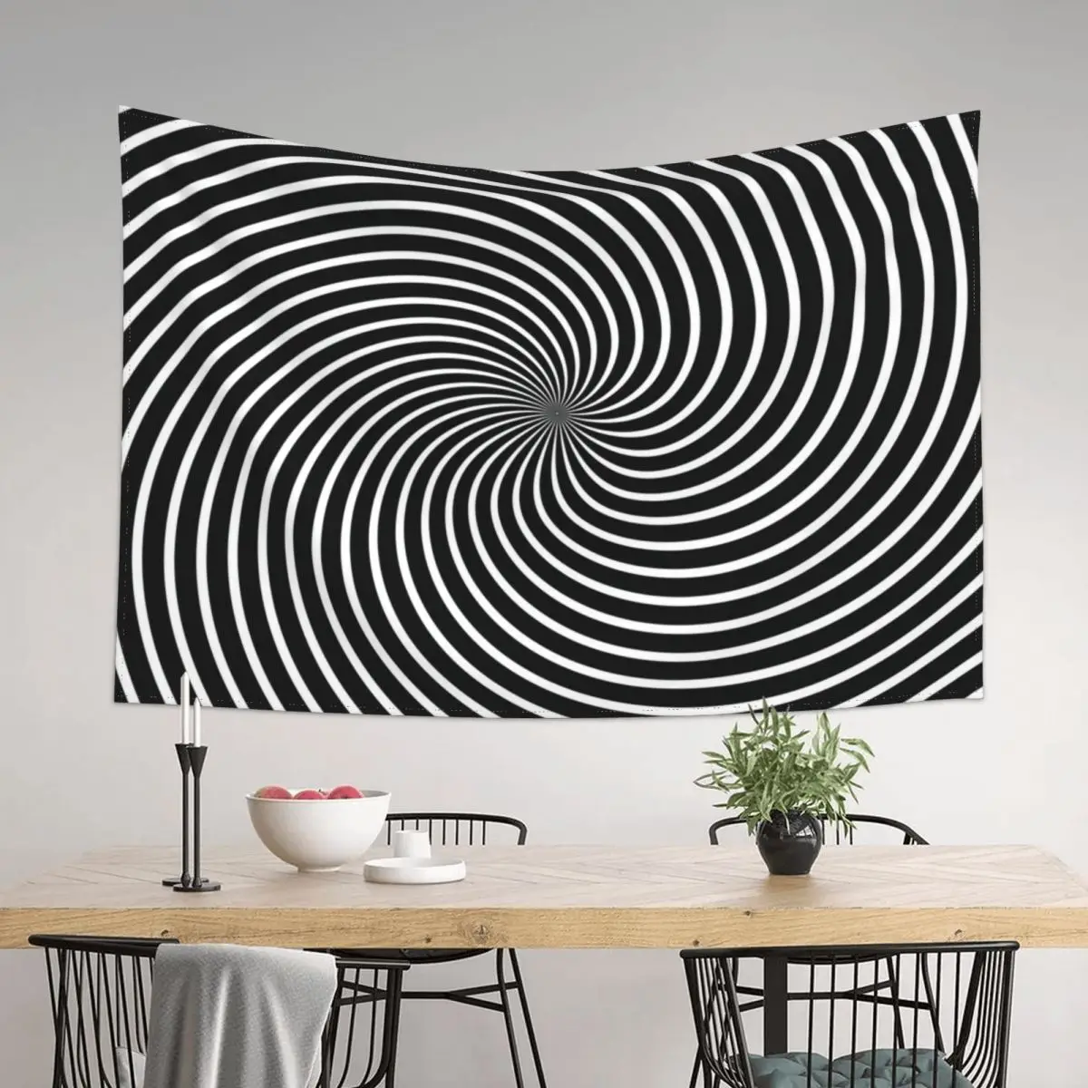 

Black White Swirl Abstract Art Tapestry Room Design Decor Home Room Decor For Girls Tapestry