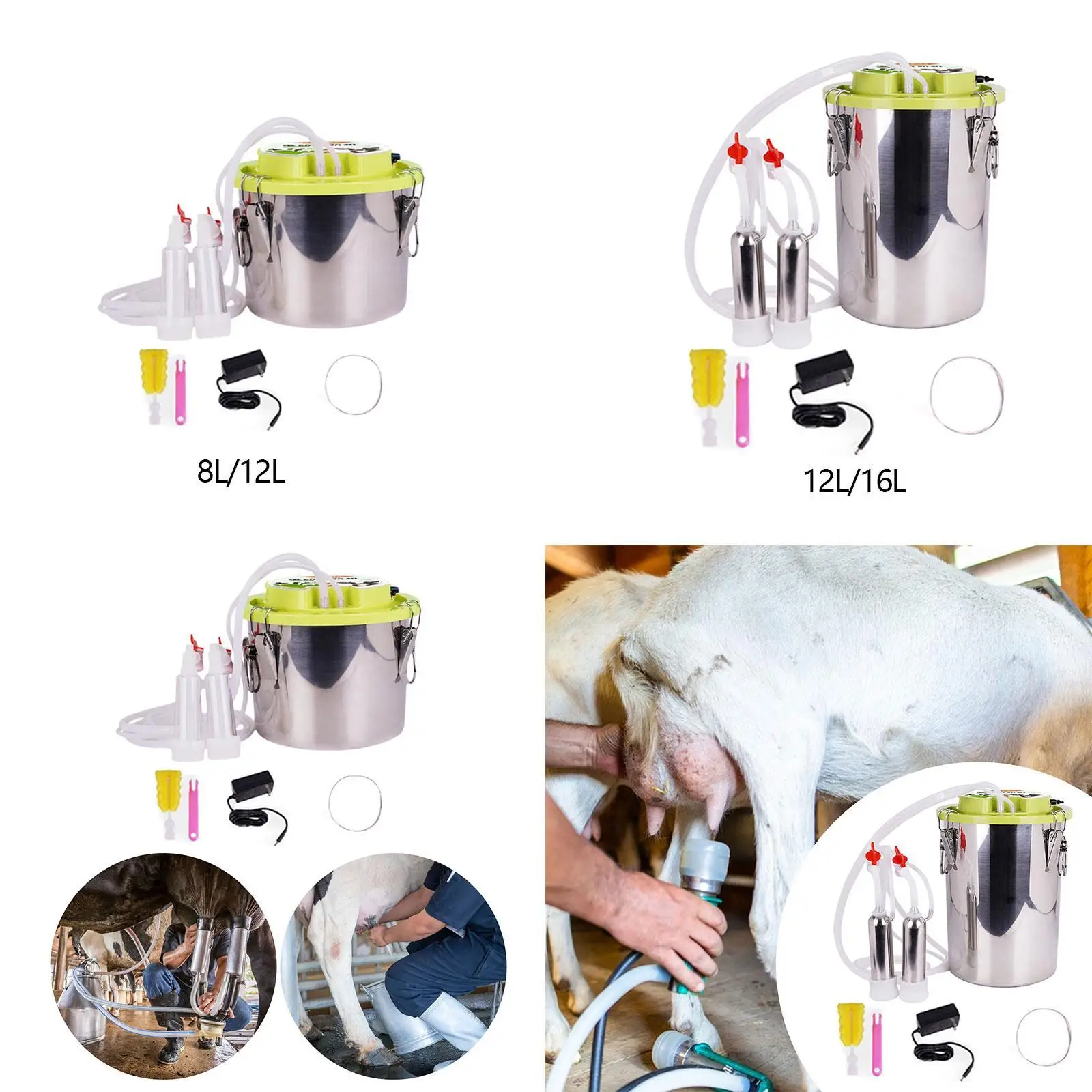 

Electric Milking Machine with Handle Sturdy with Silicone Milk Tube Portable