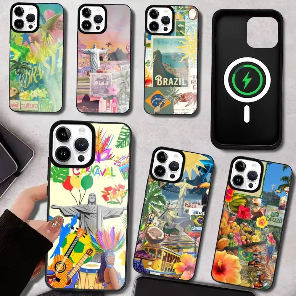 

Rio de J-Janeiro-Brazil Phone Case For IPhone17 16 15 14 13 12 11 Plus Pro Max Plus Wireless Charger Cover Funda