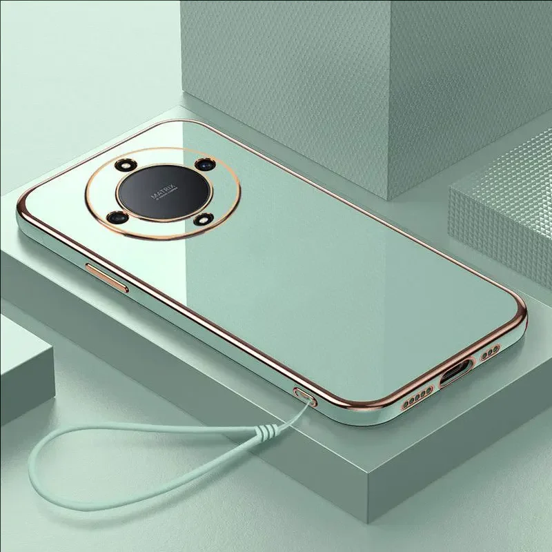 Для Honor X9B Роскошный чехол с квадратным покрытием Honor X9A Чехол для телефона Honor Magic5 Lite Противоударный мягкий силиконовый чехол на заднюю панель Fundas