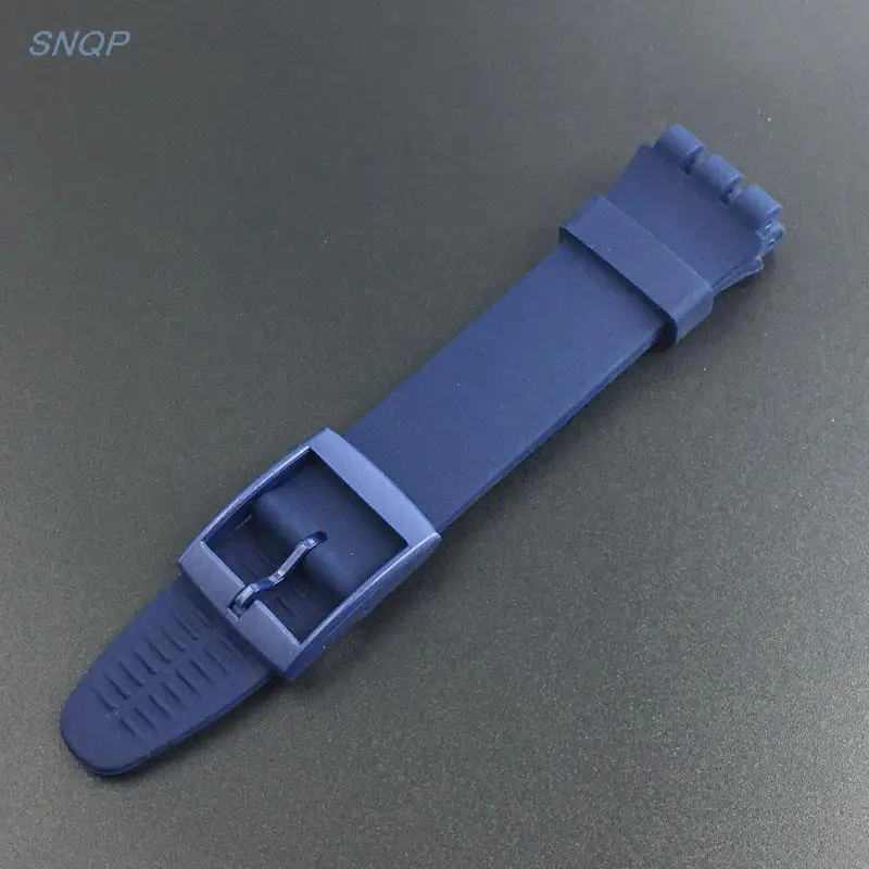 Ultra-thin Watch Band for Swatch Skin Strap Replacement Pin Buckle 16mm 17mm 19mm 20mm Silicone Rubber Wristband Watchband