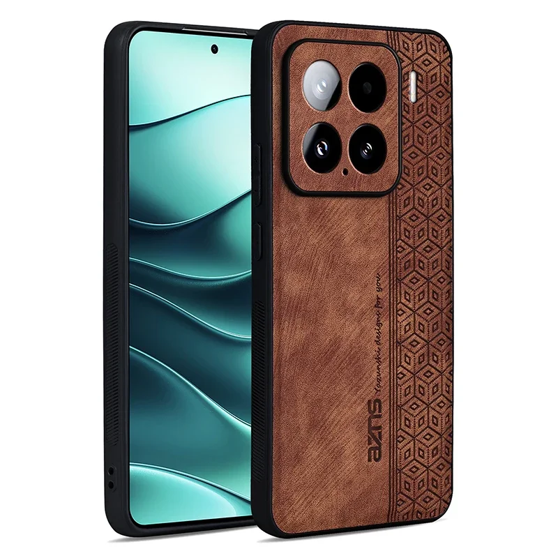 PU+TPU 3D Skin Feel Leather Phone Case For Xiaomi 15 14T Pro POCO X7 X6 Pro Redmi Note 14 Pro Plus Shockproof Protect Back Cover