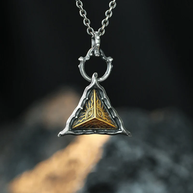 

Ожерелье «Око Гора», высококачественное тайское серебряное ювелирное изделие, ожерелье в стиле ретро, мужской кулон, подвесной аксессуар, подарок KOFSAC