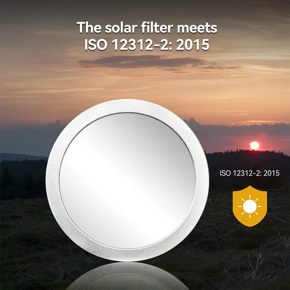 SVBONY SV229 Solar Filter Metal Cap for Tubes with Outer Diameter from 80mm to 118mm or from 118mm to 159mm of Telescope