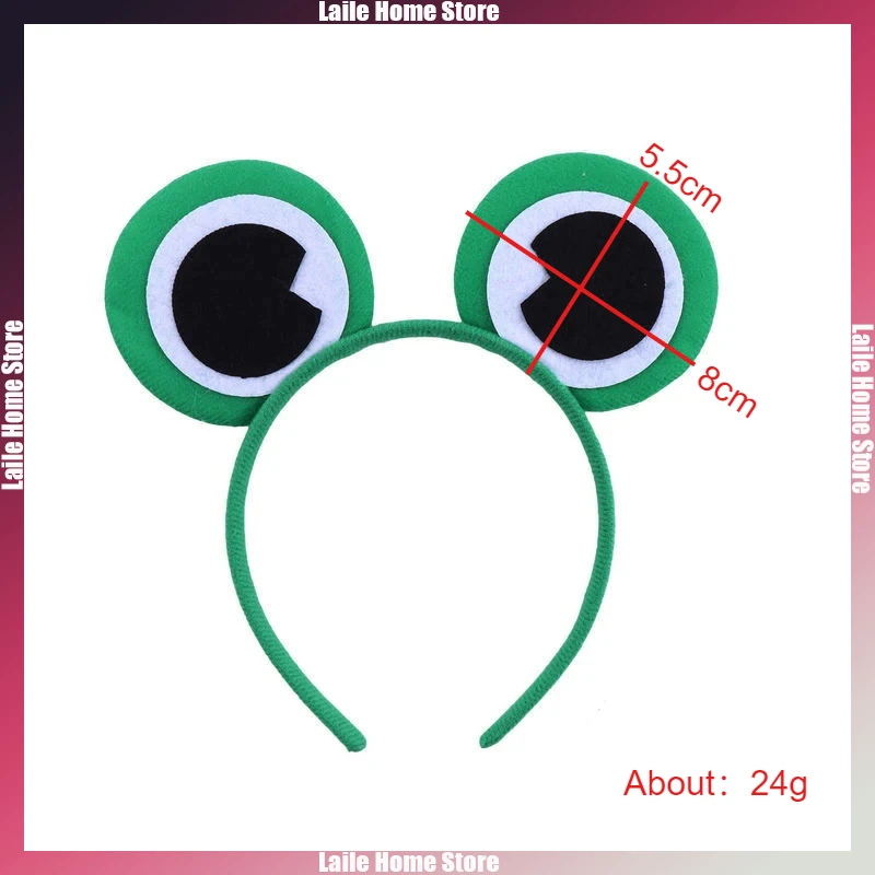 4pcs Cartoon Frog Headwear Gloves Bowtie Set Cute Animal Cosplay Decor Prop Accessories Boy Girl Party Holiday Carnival Dress Up