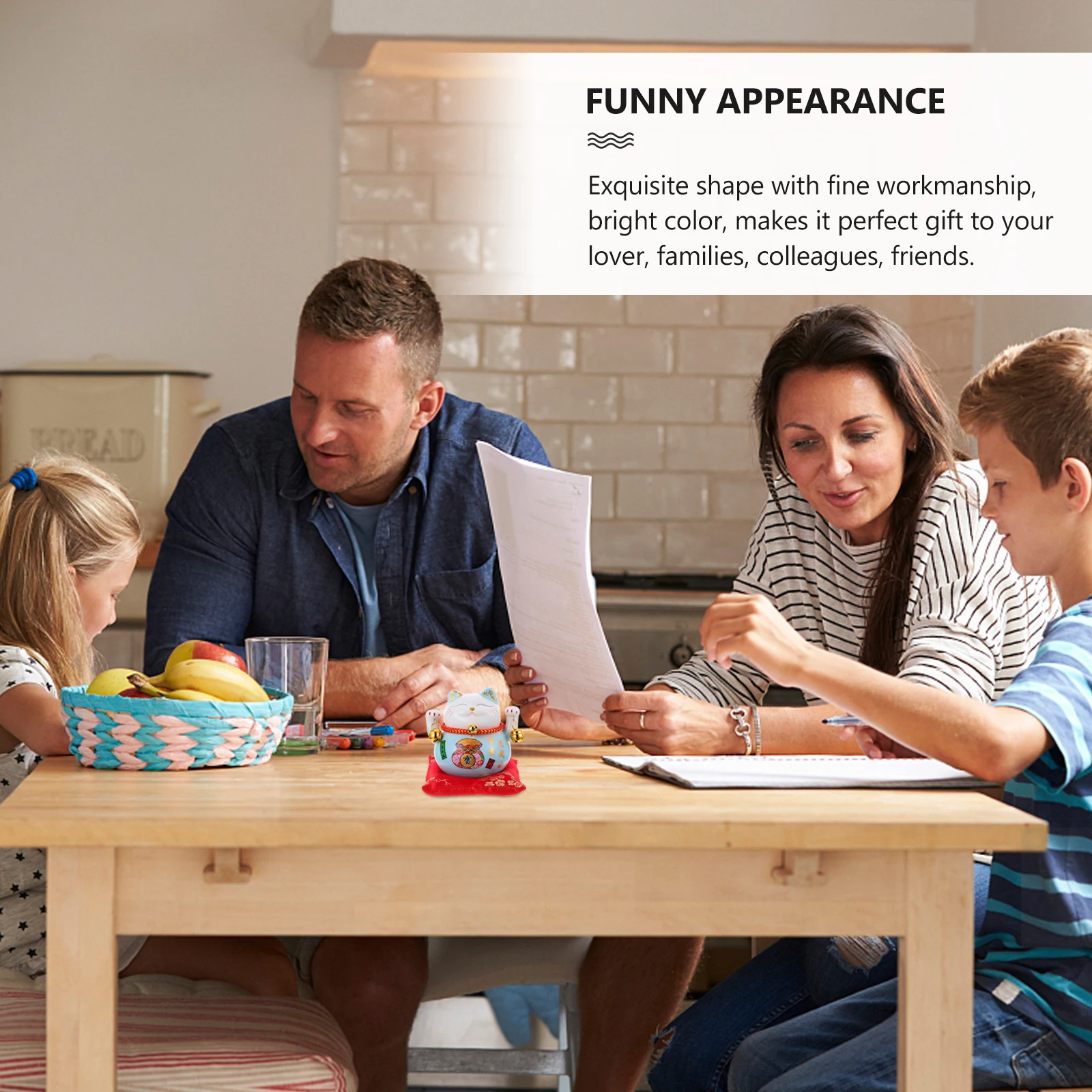 

Lucky Cat Piggy Bank Girls Katzen Spardose Home Decor Deko Ceramic The Sign Waving