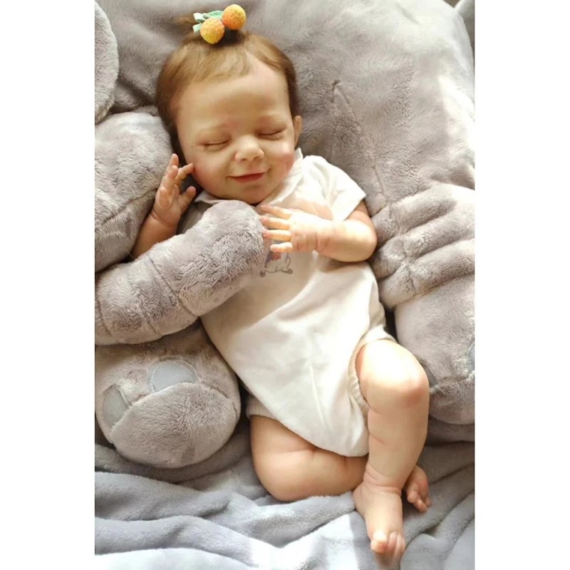 

50cm Reborn Baby Doll Already Painted Finished Sleeping Newborn Baby April 3D Skin Visible Veins Collectible Art Doll