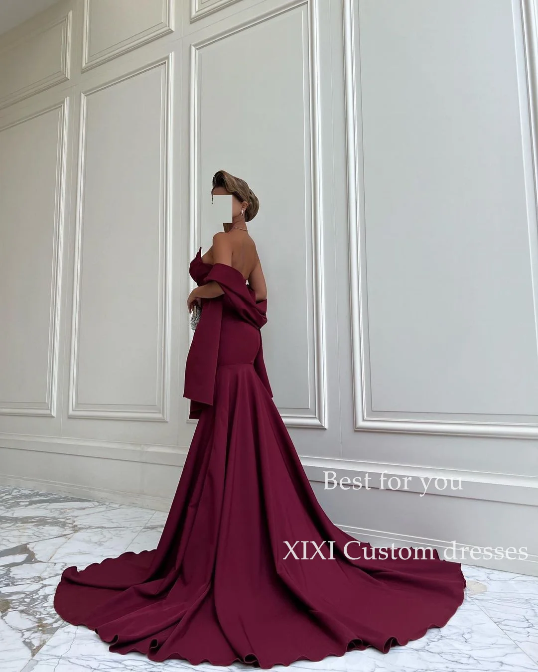 XIXI-vestido de noche largo hasta el suelo de gasa, traje elegante con cinta Para boda, Para Eventos Especiales