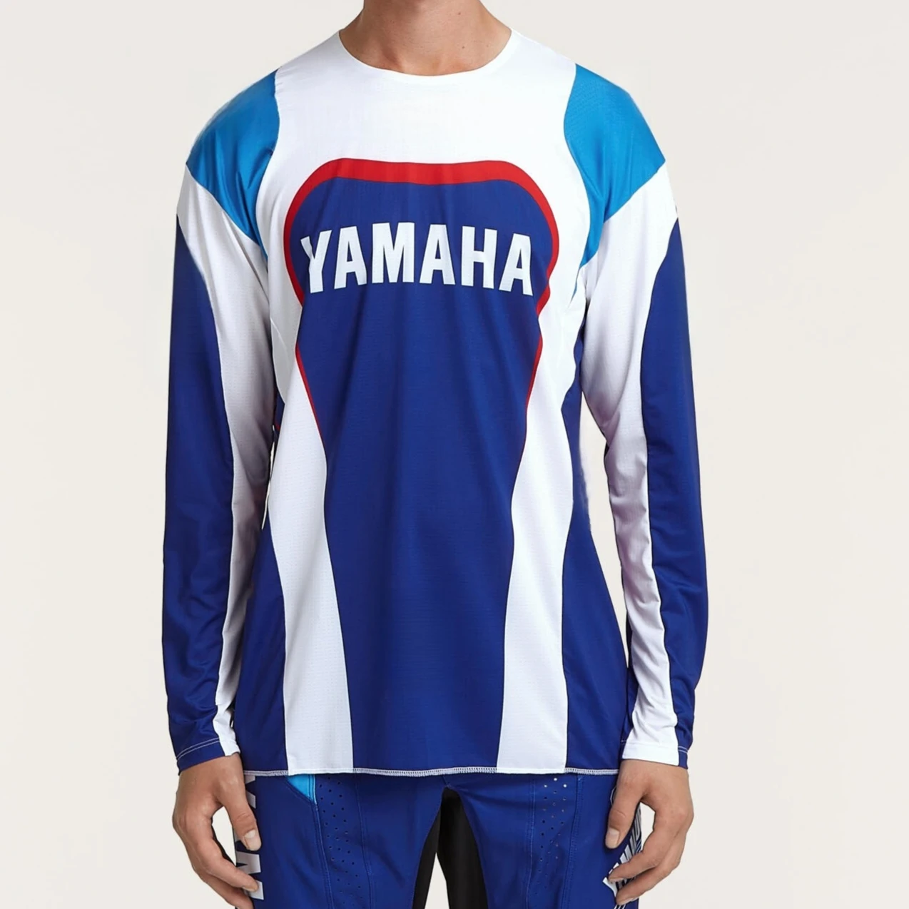 Summer New YAMAHA GP Racing Jersey Men Plus Size Loose Breathable Quick-Drying Off-Road Riding Suit Long-Sleeve Sports T-Shirt