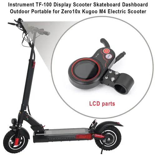 Imagen 2 del producto TF-100 para salpicadero de patinete eléctrico, pantalla LCD de alta calidad para Kugoo M4/Zero10x, cubierta de instrumentos, accesorios de repuesto