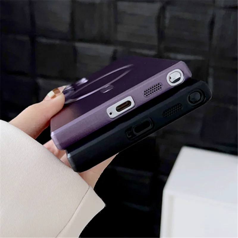 For Magsafe Magnetic Wireless Charge Case For Samsung Galaxy S23 S21 S20 FE S22 Note20 Ultra Plus Glass Lens Soft Silicone Cover