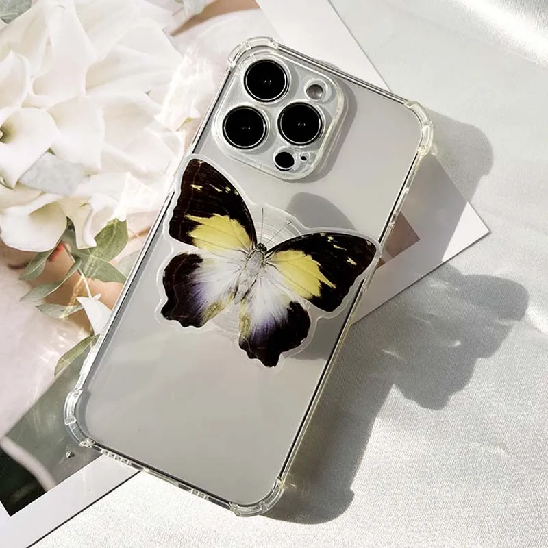 Acrylic Butterfly Phone Stand Socket Holder Grip Trendy mobile phone accessories Applicable ForApple Huawei Xiaomi Samsung