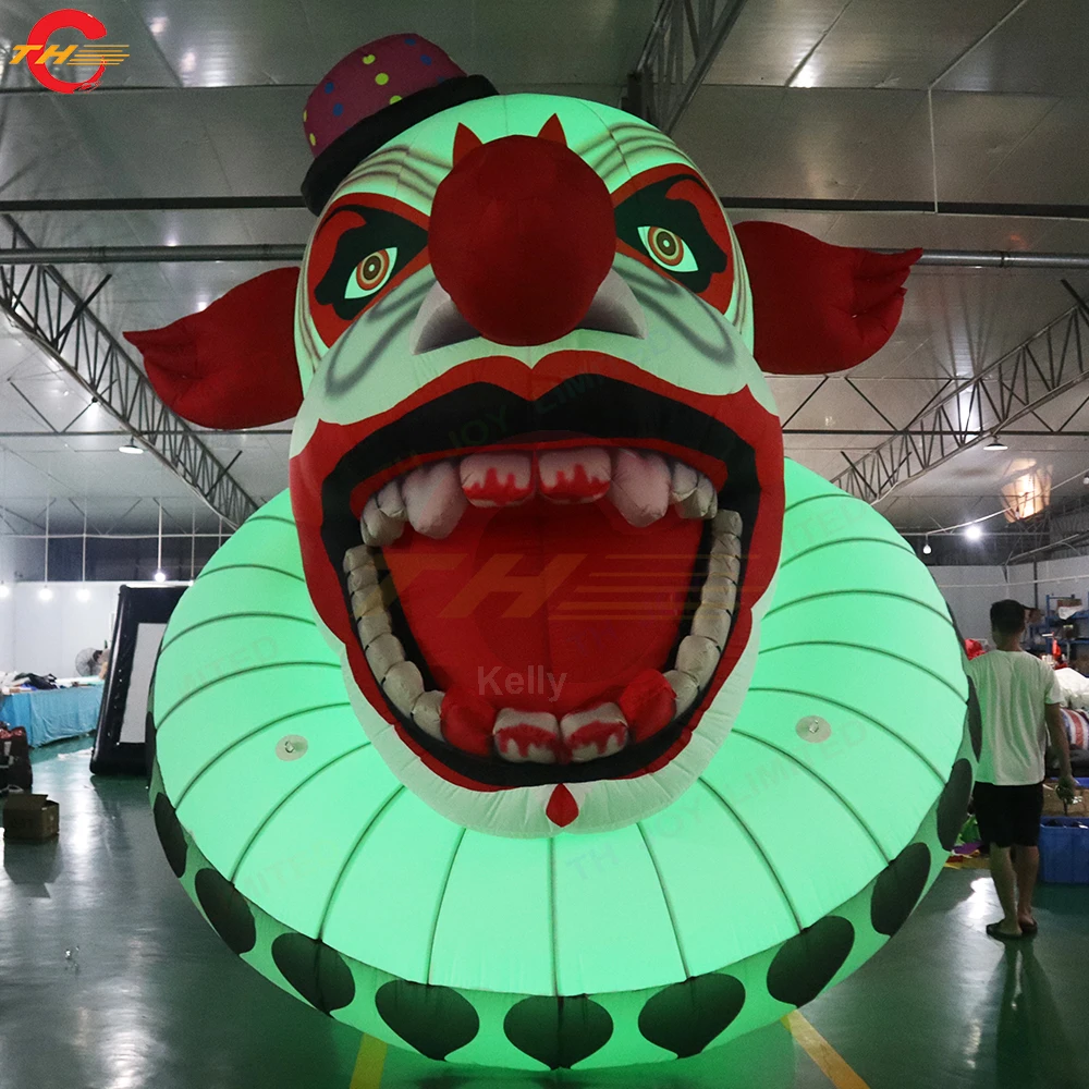 

Free Door Shipping Magic Show Giant Circus Clown Head Inflatable Bloody Head Model For Decoration