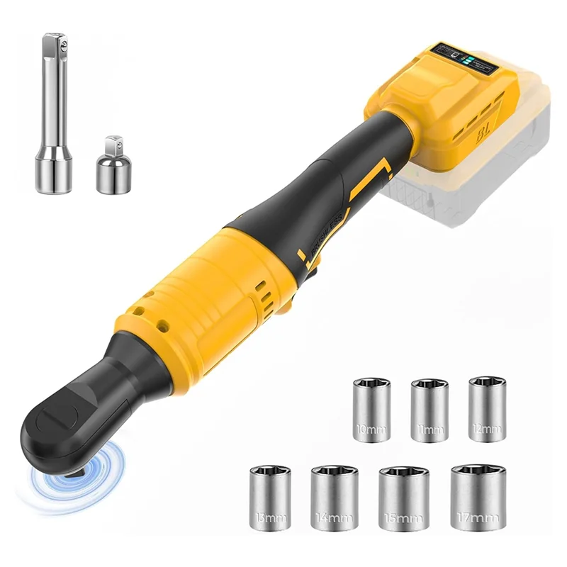 

ABFY-Cordless Ratchet Wrench 74Ft-Lbs Compatible 20V Max Battery 3/8-Inch Brushless Power Rat With Variable Speed