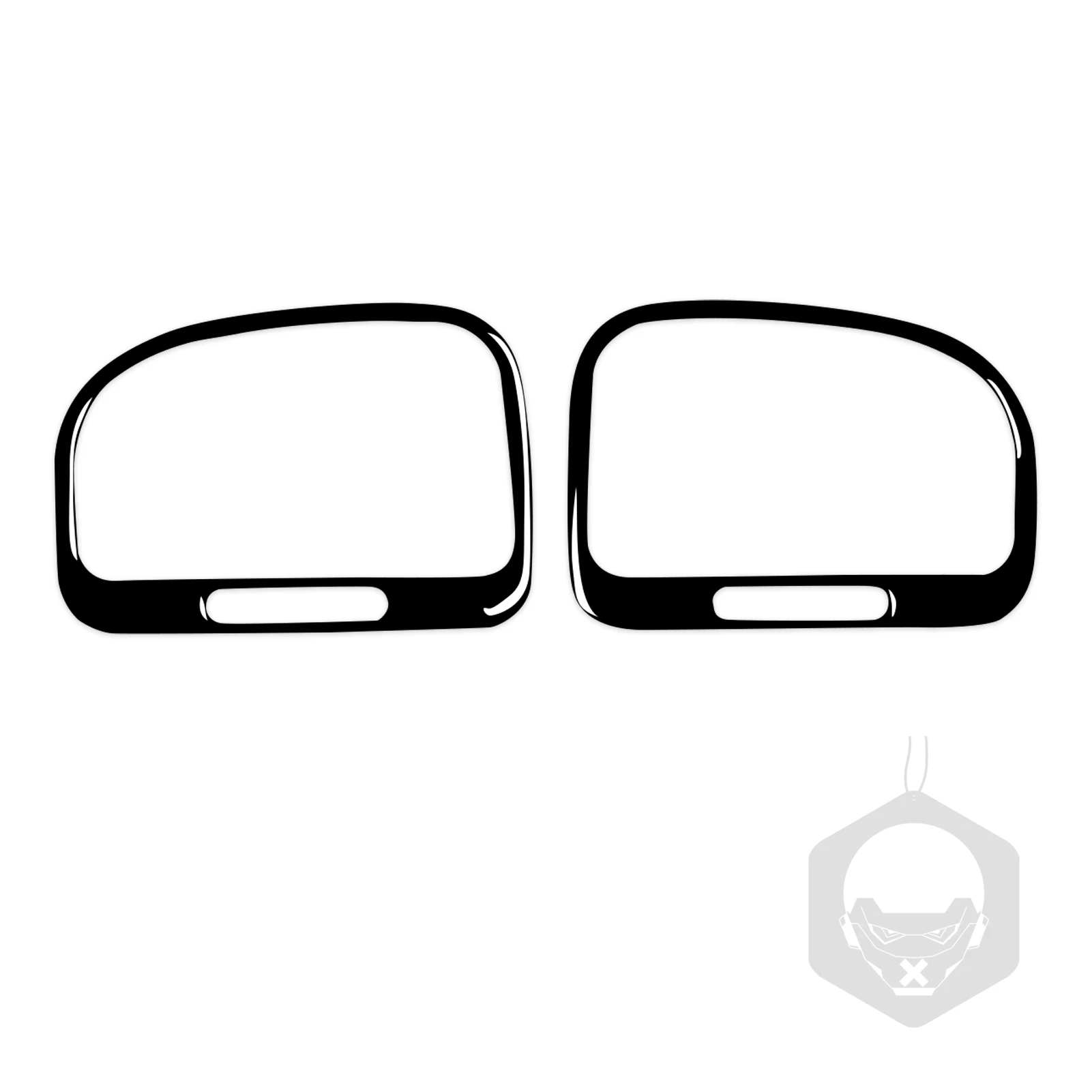 폭스바겐 골프 6 GTI R MK6 08-12 피아노 블랙 자동차 전면 양면 에어컨 배출구 프레임 스티커, 자동차 액세서리