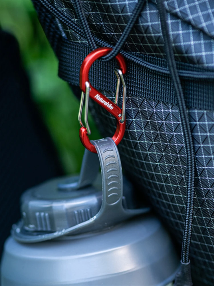 S-Shaped Aluminum Alloy Buckle, Outdoor Multifunctional 8-Shaped Mountaineering Fishing Buckle, Quick Hanging Keychain Hook