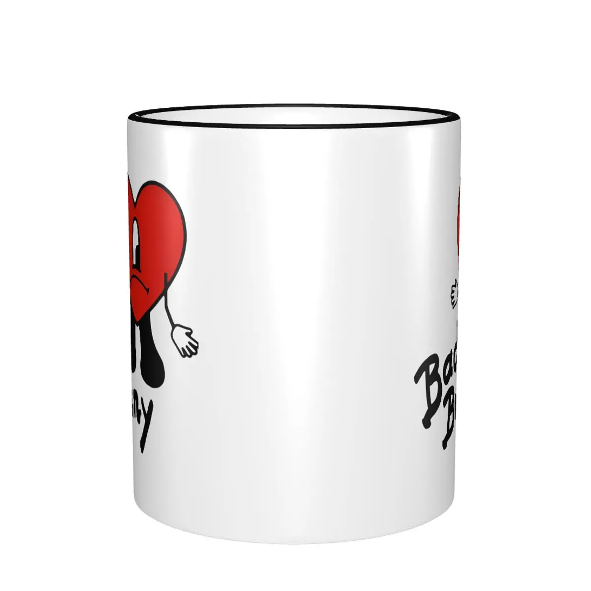 2025 Red Heart Rapper Merch Mug Fun Bad Bunny DTMF Coffee Cup