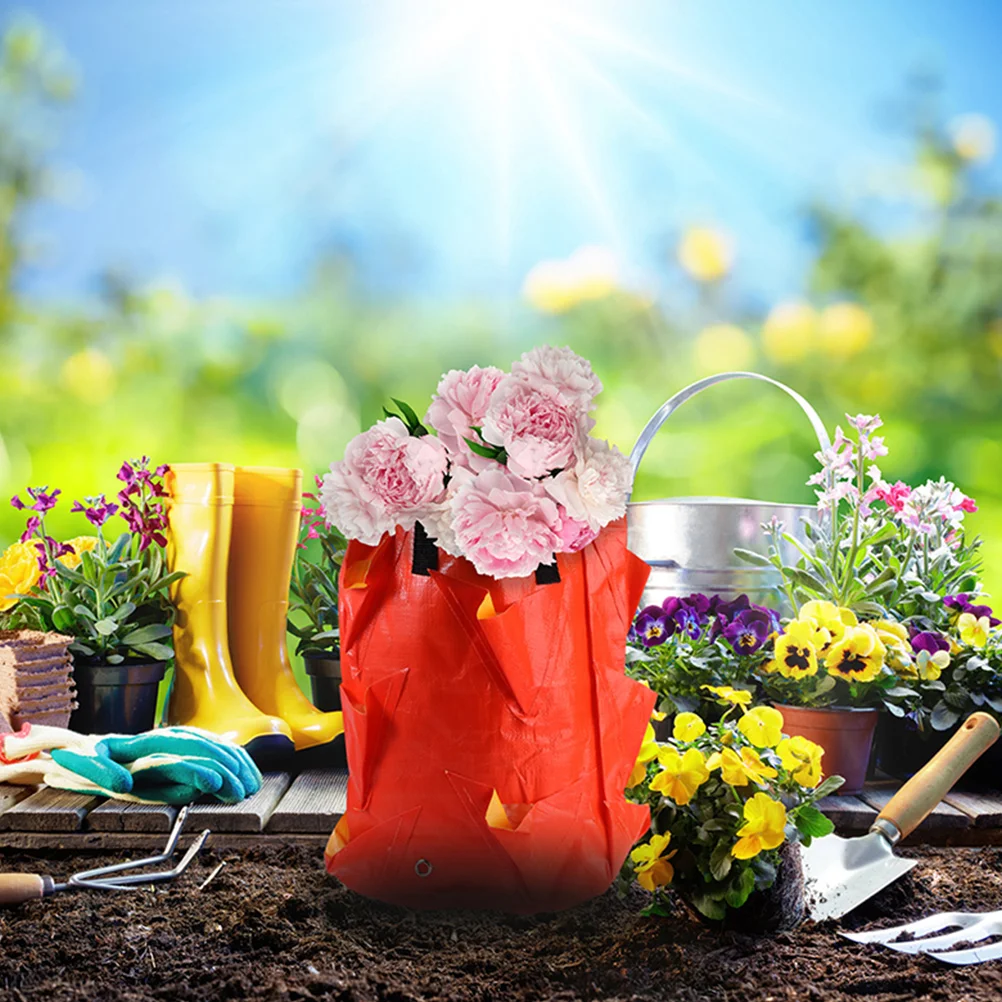 

2 Pcs Plant Growing Bag Large Pocket Vertical Planter Fruits Vegetables Gardening Reusable pots for Plants Hanging Triangle