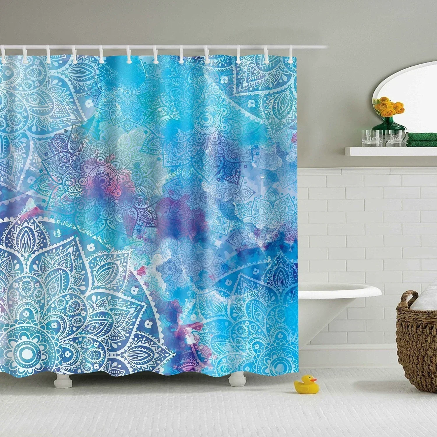 

Waterproof Shower Curtains Polyester Bathroom Curtains 3D Cartoon Printed Bath Screen Curtains Bathroom Curtain Home Decor
