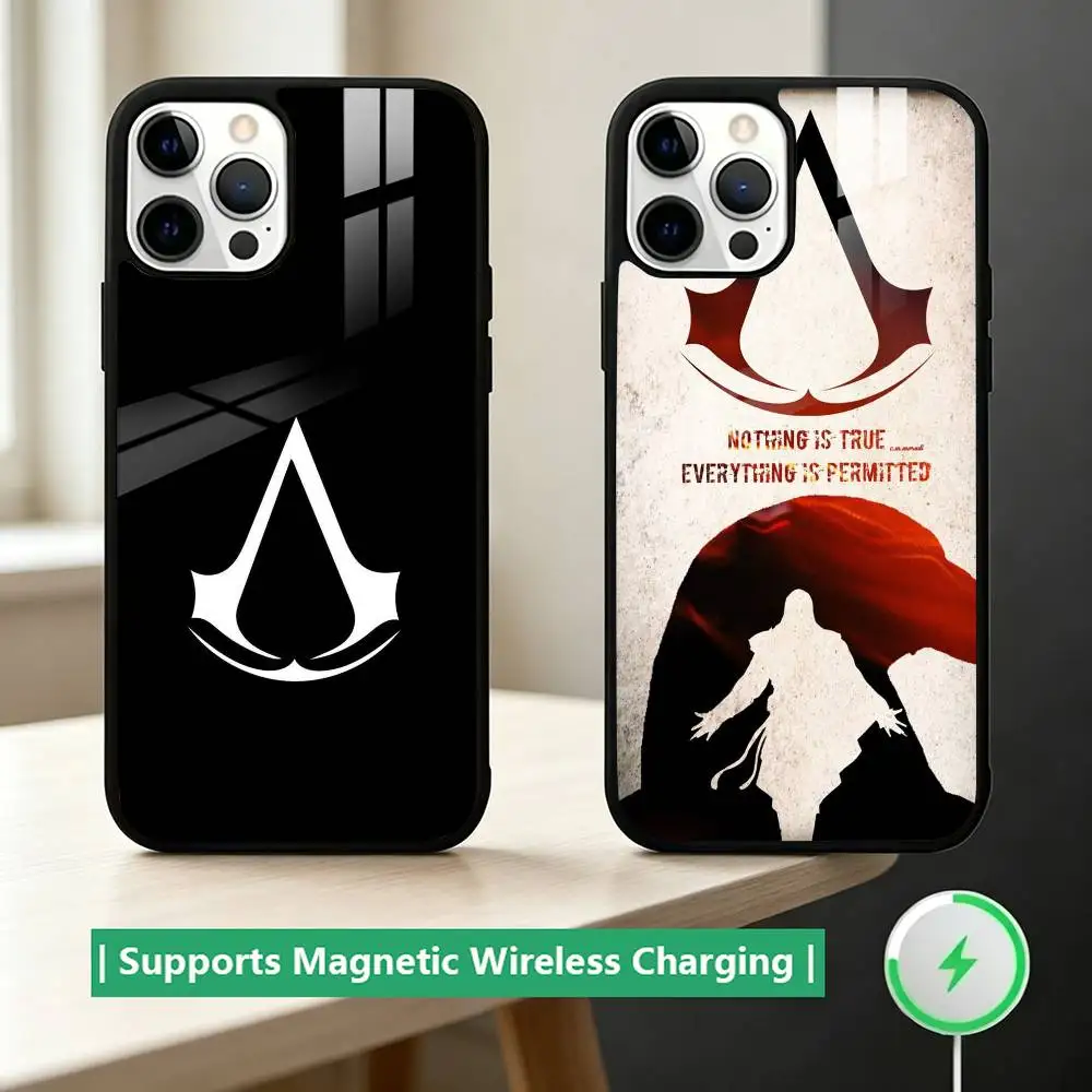 

A-Assassin Creed Logo Graphic Phone Case For IPhone17,16,15,14,13,12,11 Plus,Pro Compatible With Magnetic Wireless Charging