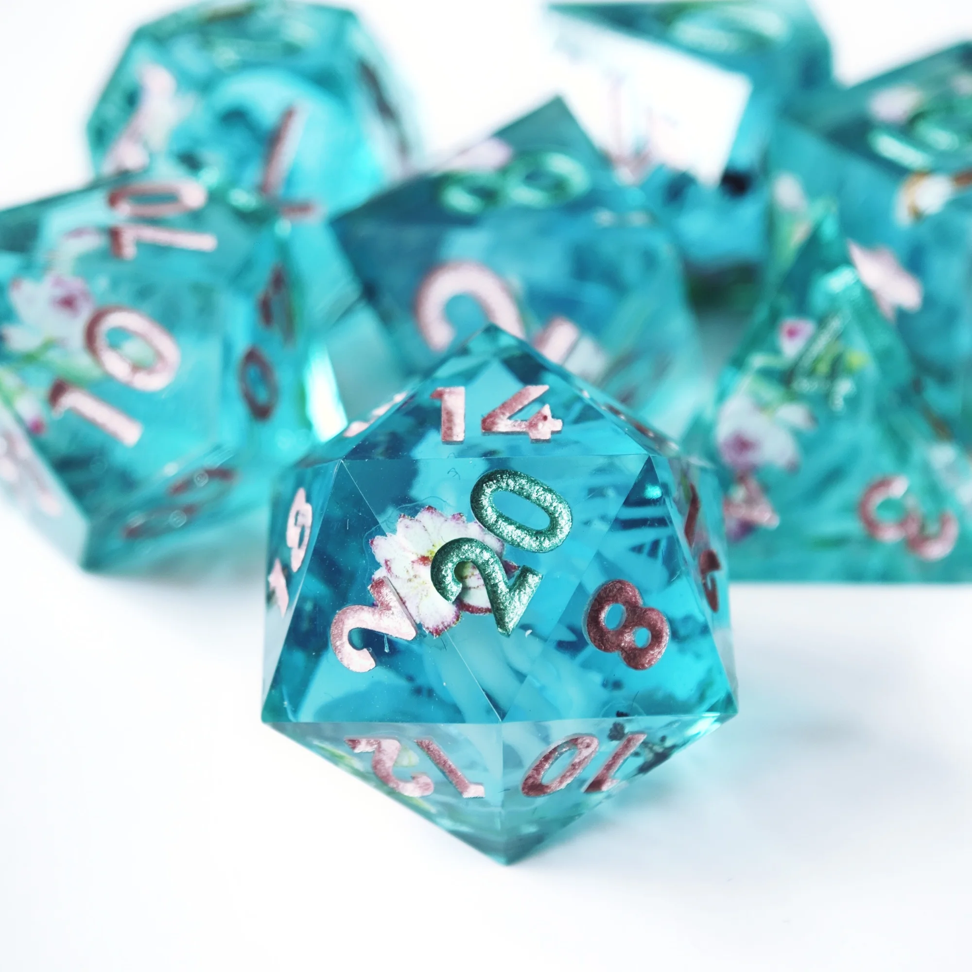 

MINI PLANET Набор кубиков ручной работы из многогранной смолы для TRPG Dungeons & Dragons Настольная игра MP134 Lotus Secret Realm DND Набор кубиков