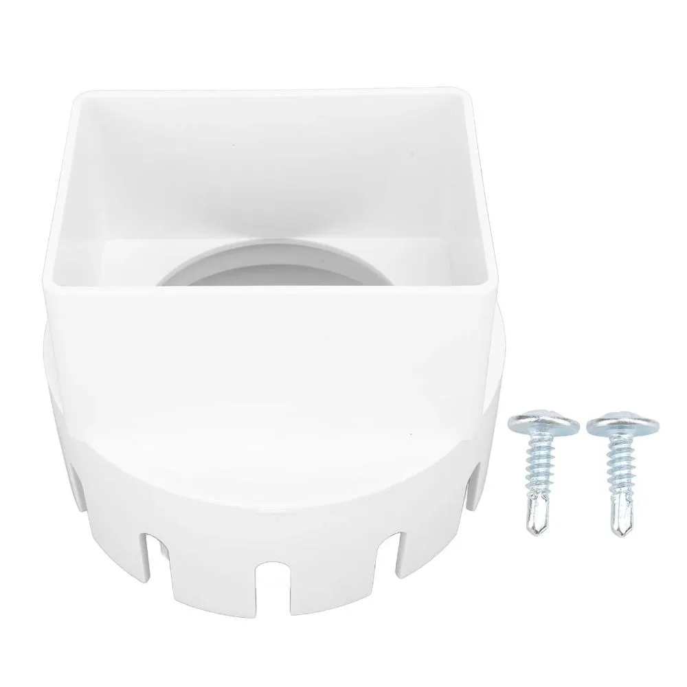 

Переходник для водосточного желоба с круглого на квадратный сечение, простая установка, совместим с ПВХ, наружный соединитель для водостока, пластиковый материал