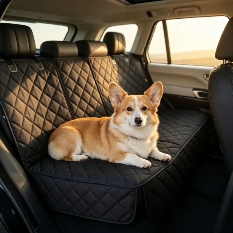 Dog Car Seat Cover Pet Travel Carrier Mattress Waterproof Dog Car Seat Protector With Middle Seat Armrest For Dogs