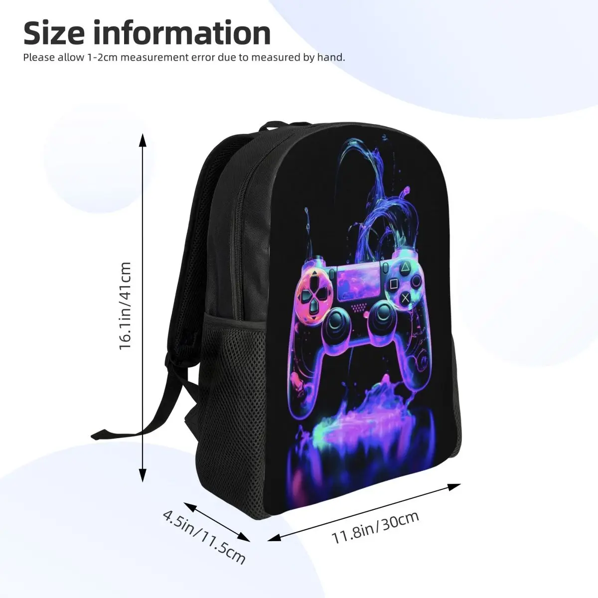 Gamer Life Gaming Student Backpack School Bag Hiking Travel Daypack for Men Women Fashion Bookbag Shoulder Bags