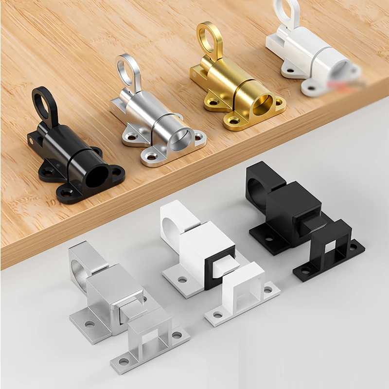 1PCS Automatic Pin Lock Sliding Door Surface Mounted Aircraft Pin Lock Door Bolt Spring Door Window Self Closing Lock Buckle