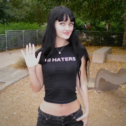 Hi Haters Brief Gothic T-shirt High Street Sexy Tees Harajuku Crop tops Kurzarm top Fee Grunge Skinny Tops Y2k Kleidung