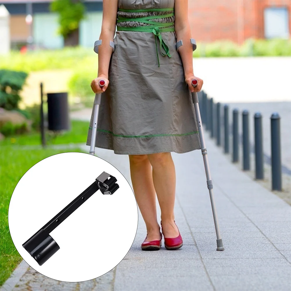 

Elderly Crutch Holder Durable Metal Cane Support Rack Portable Bracket Mobility Scooter Wheelchair Accessories Standard