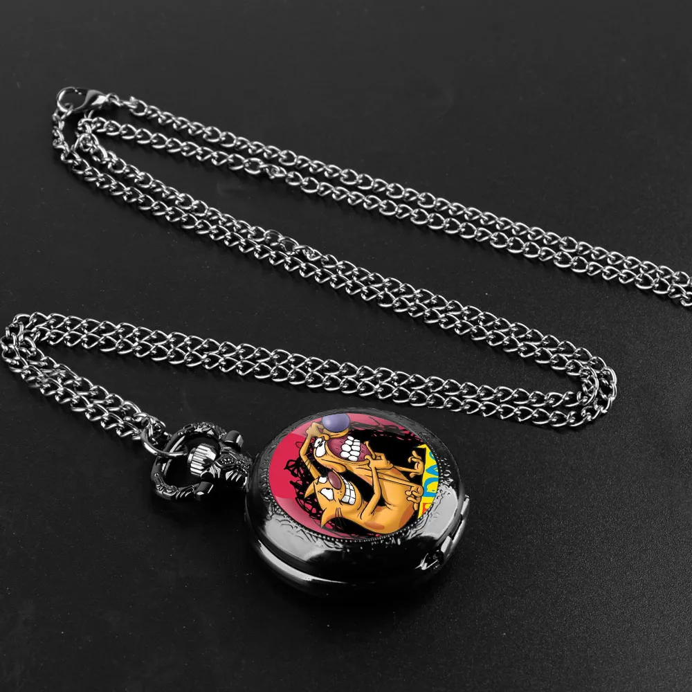 Funny Glass Dome Quartz Pocket Watch With Durable Chain Arabic Numeral Dial Extraordinary Gifts for Kids