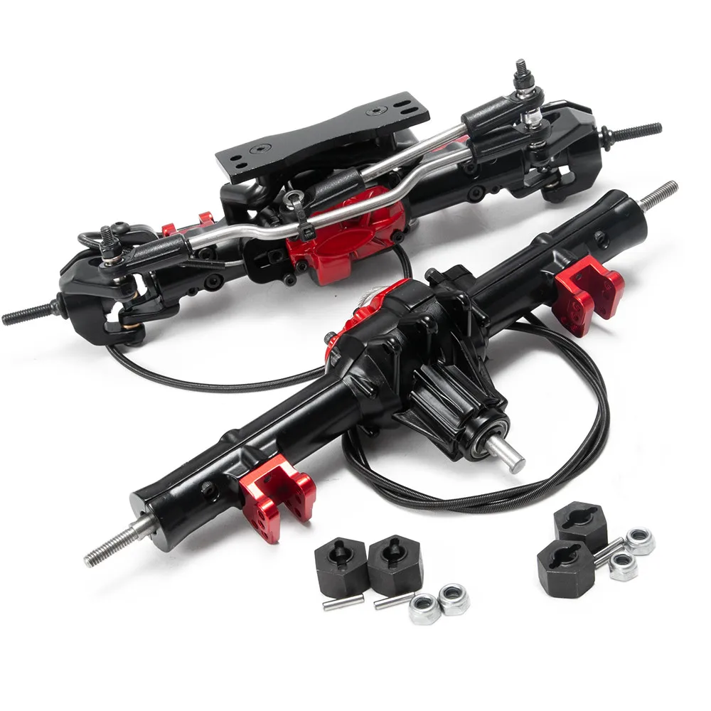 Compleet Metalen Voor-/Achteras W/Differentieel Slot Voor 1/10 MN D90 TF2 RC Crawler Auto Upgrade onderdelen RC Auto Accessoires