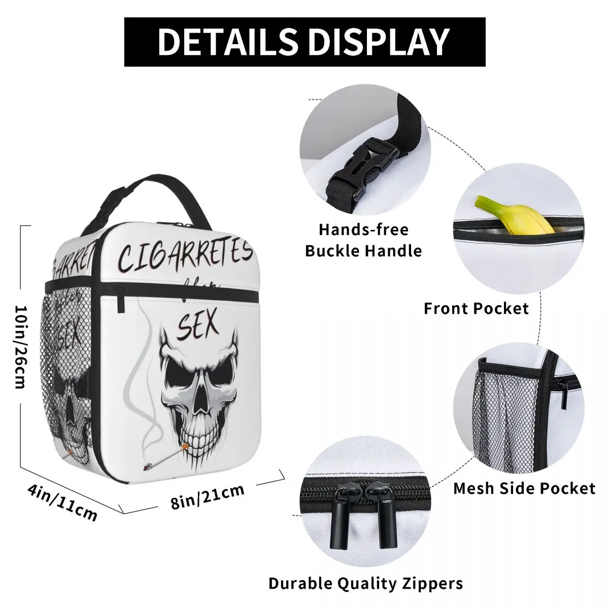 Cigarretes After Sex Band Insulated Lunch Tote Bag Pop Music Album Lunch Container Portable Thermal Cooler Lunch Box Outdoor