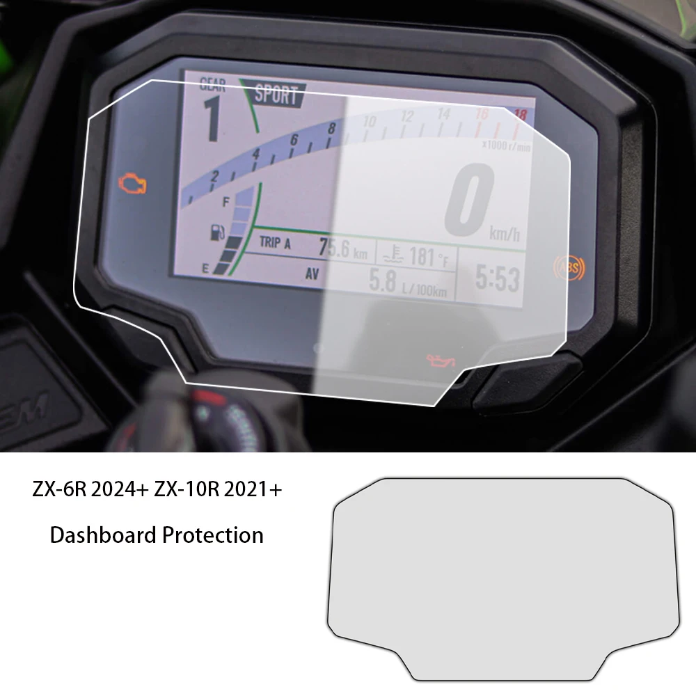 

For Kawasaki ZX 6R Motorcycle Instrument Film ZX-6R 2024+ ZX-10R 2021+ Accessories Scratch Cluster Screen Dashboard Protection