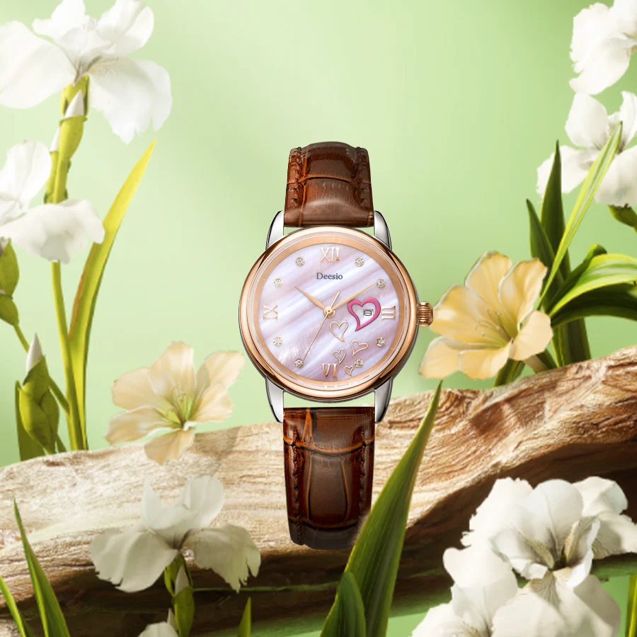 Часы женские Кварцевые водонепроницаемые с японским механизмом и сапфировым стеклом