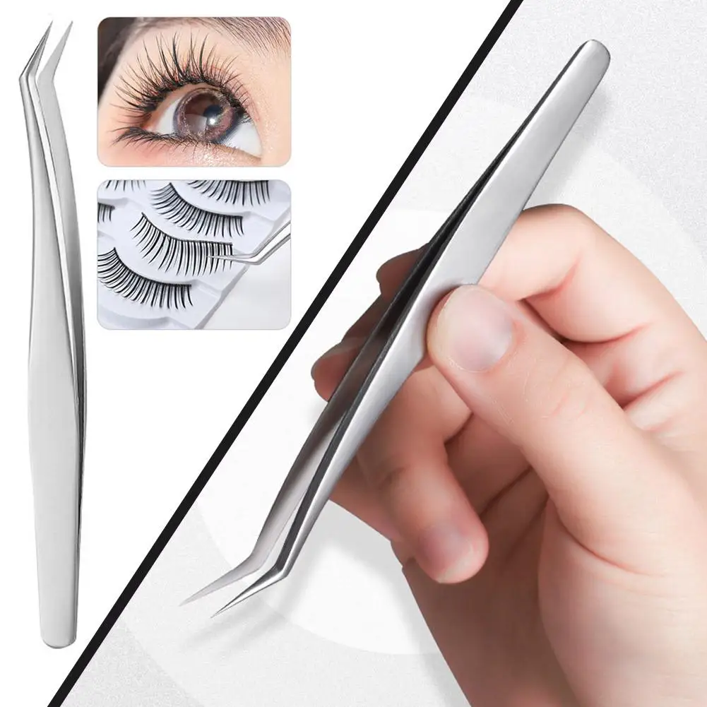 Wimpernverlängerungs-Pinzetten für Wimpern-Stylisten Hochpräzise Edelstahl-Pinzetten Superharte Antistatische Pinzetten Make-up-Werkzeuge