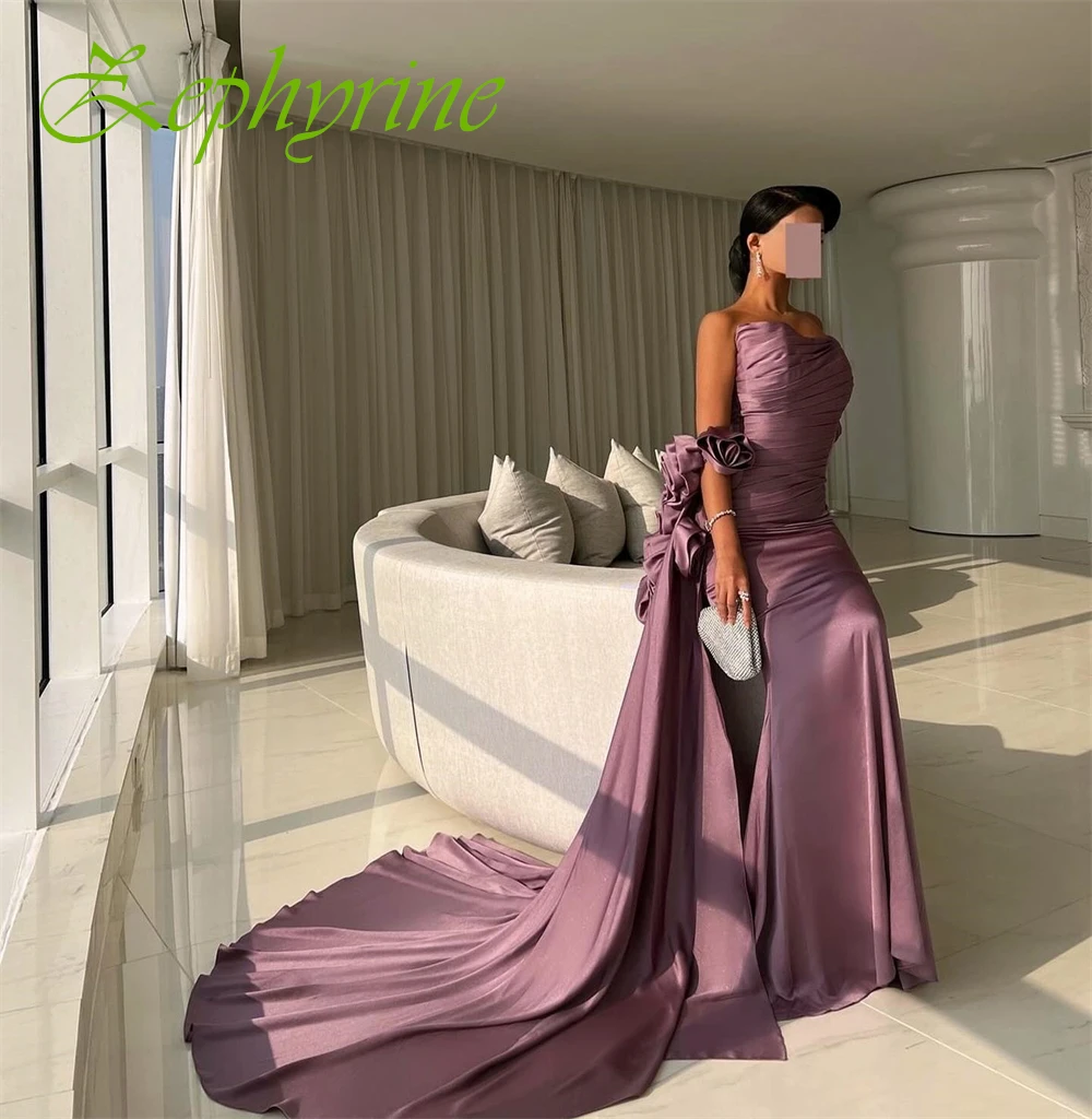 Robe de soirée personnalisée sans bretelles avec traîne chapelle, Sexy, de haute qualité, robes de soirée de tempérament, robes exquises pour occasions spéciales