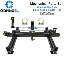 QDHWOEL Mechanical Parts Set 1300mm*900mm Single Double Head Laser Kits Spare Parts for DIY CO2 Laser 1390 CO2 Laser Machine