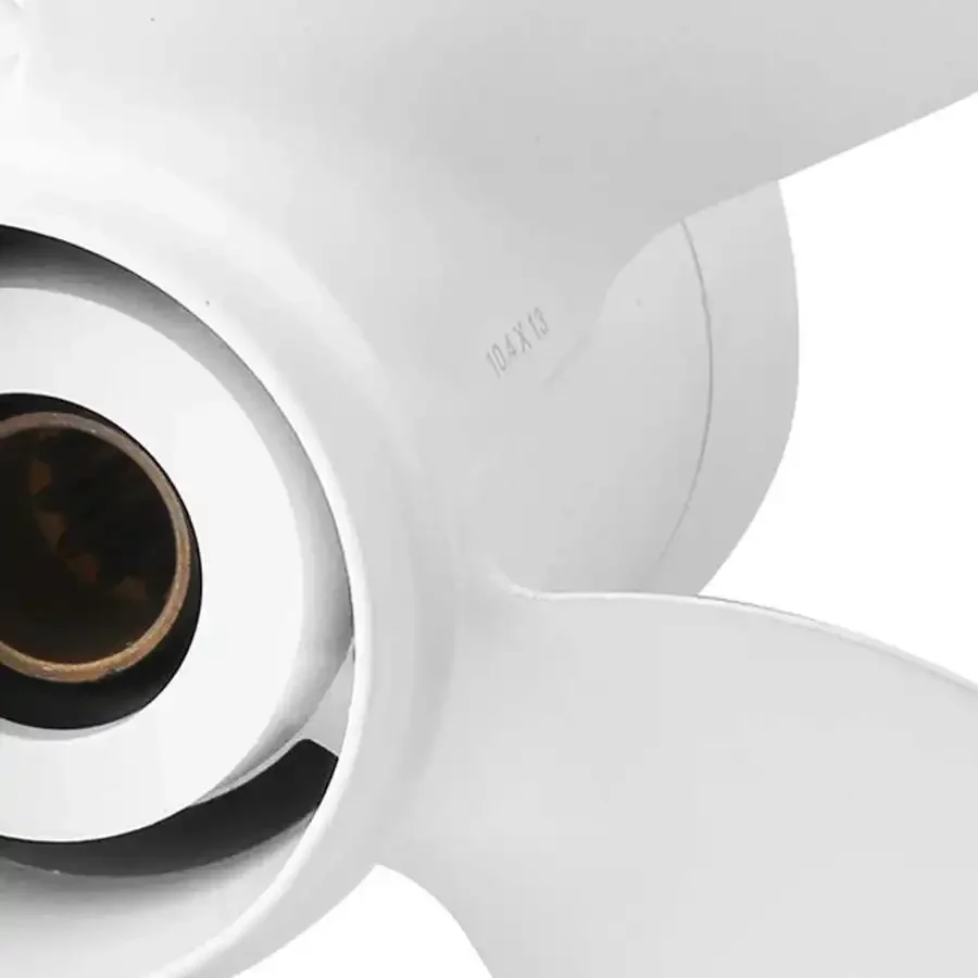 

For Yamaha 25‑60HP Engine 13 Spline Propeller White Marine Outboard Propeller 10 3/8x13in RH Aluminum Alloy