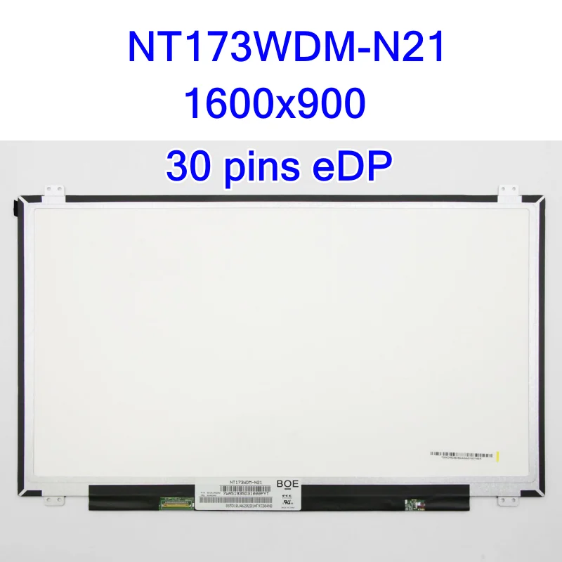 

17.3 Laptop LCD Screen NT173WDM-N21 N11 B173RTN02.2 For Lenovo ideapad 110-17 300-17 320-17IKB 80XM 80XJ 80VK 1600x900 30pin eDP