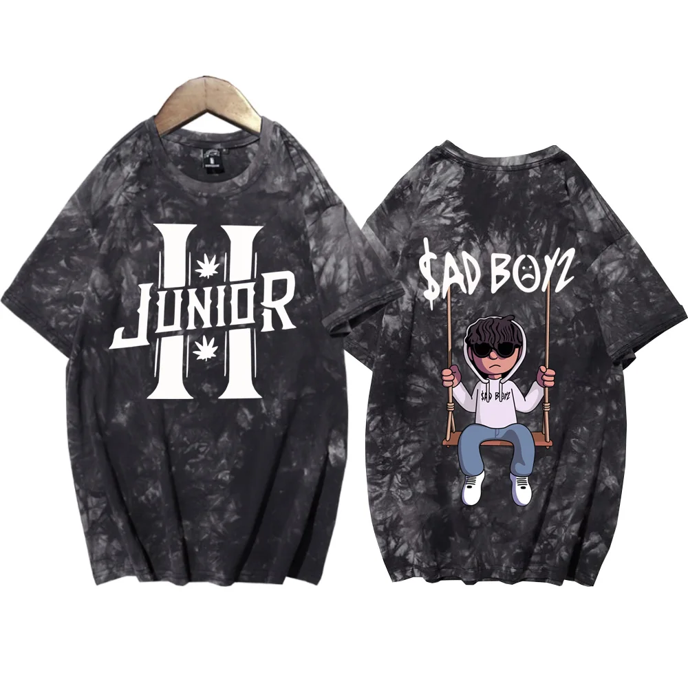 Junior H Sad Boyz Tie Dye Shirts Unisex Round Neck Short Sleeve Tee Fans Gift