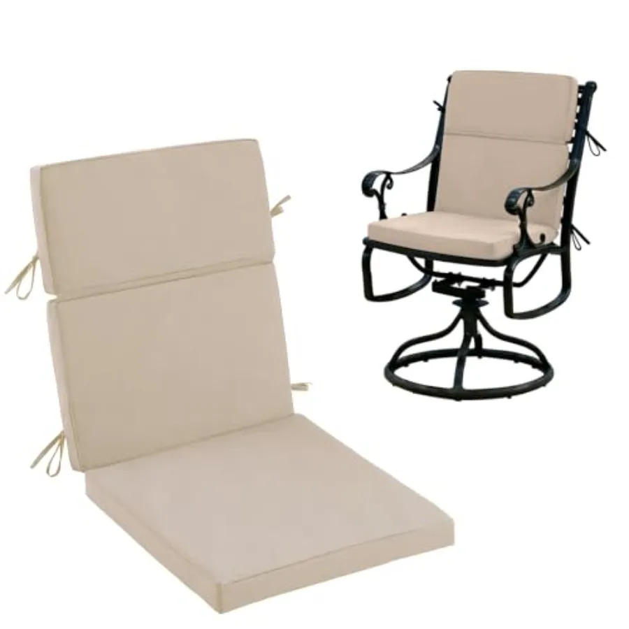 

High Back Patio Chair Cushions 21x20 Waterproof and Fade-Resistant Outdoor Dining Chair Cushions Indoor/Outdoor High Back Cushi
