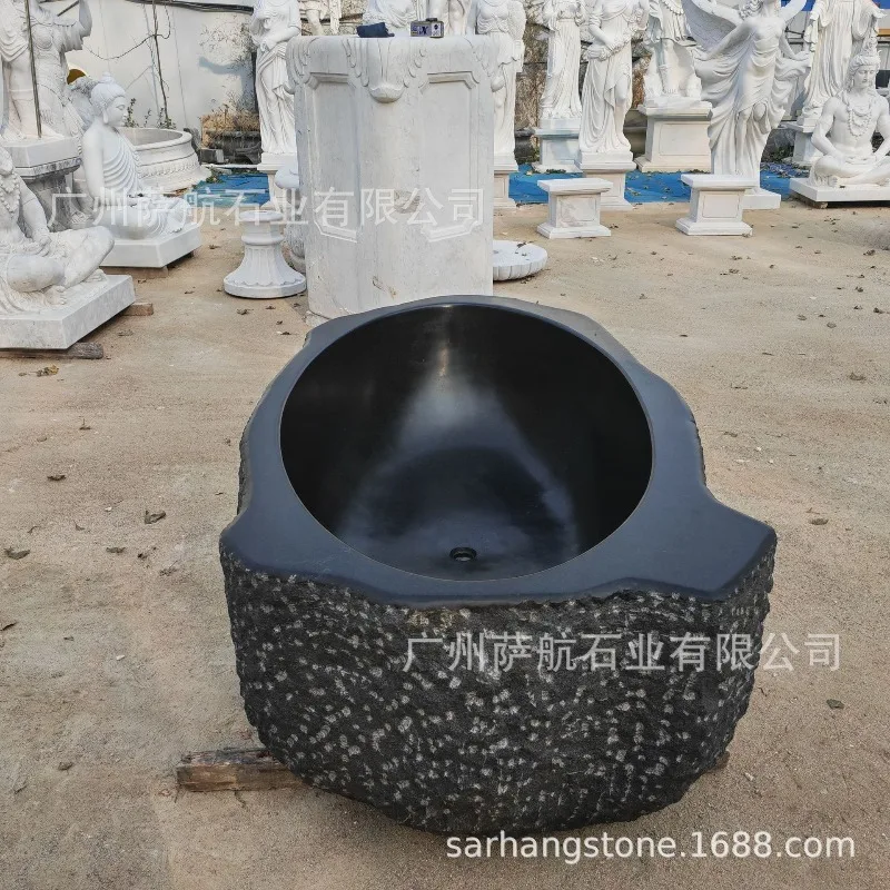 Natural marble bathtub creative light luxury style hotel villa new style