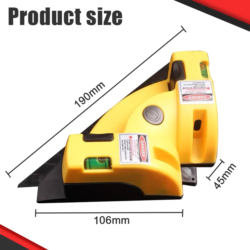 Right Angle 90 Degree Square Infrared Laser Level Laser Vertical Ground Wire Instrument Measurement Tool Laser Construction Tool